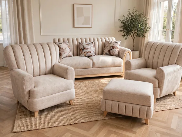 Sala Beige Concha de Elegant House